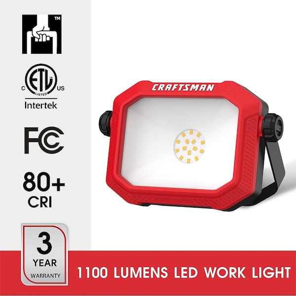 Craftsman 1100 Lumens LED Tiltable Portable Work Light with 2-in-1